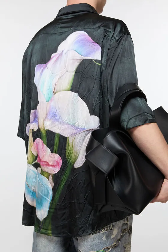 Flower Printed Short Sleeved Shirt