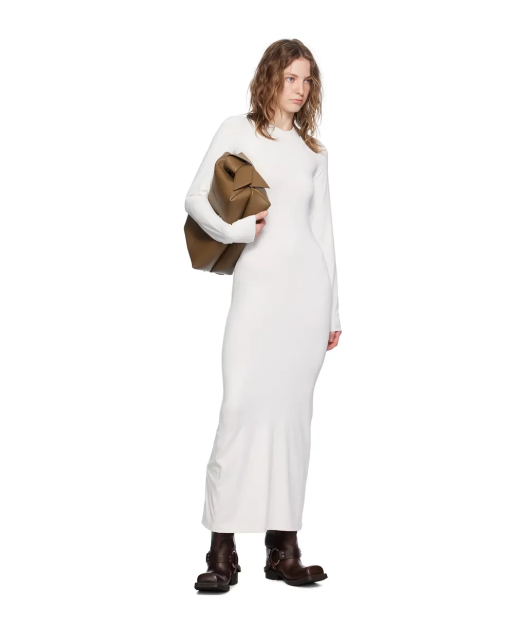 Round-Collar Long-Sleeved Dress