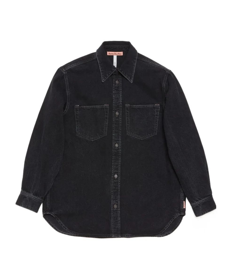 Long-Sleeved Denim Shirt
