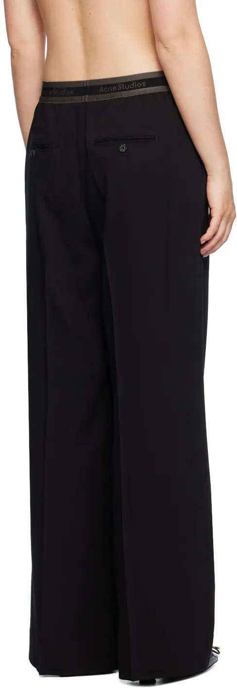 Pleated Straight-Leg Trousers