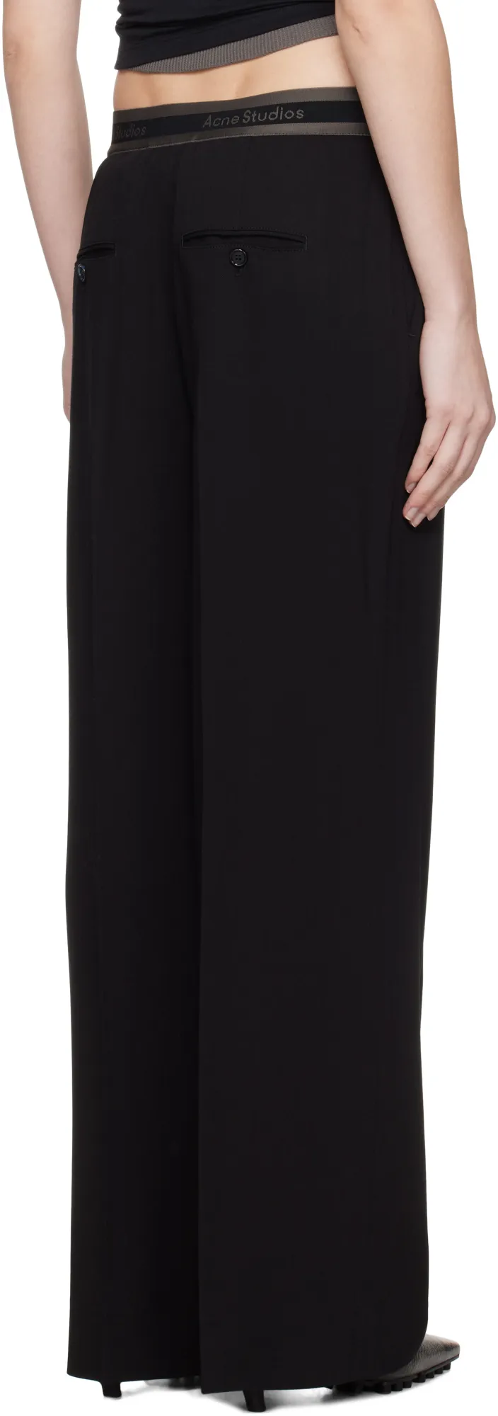 Pleated Straight-Leg Trousers