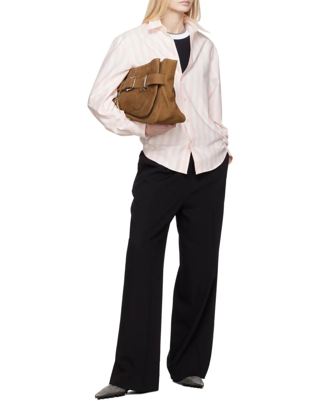 Pleated Straight-Leg Trousers