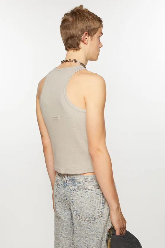 Waffle-Knit Cotton Tank Top