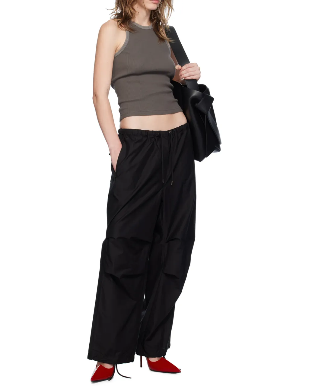 Mid-Waisted Relaxed Fit Trousers