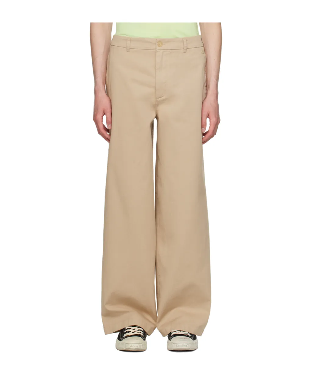 Logo Patch Wide-Leg Trousers
