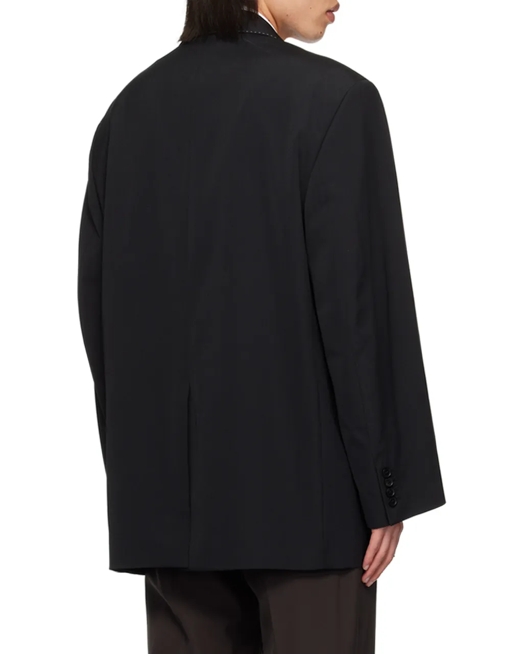 Contrast-Stitching Blazer