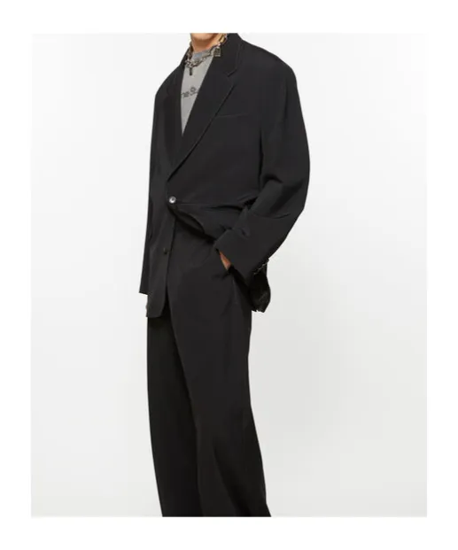 Contrast-Stitching Blazer