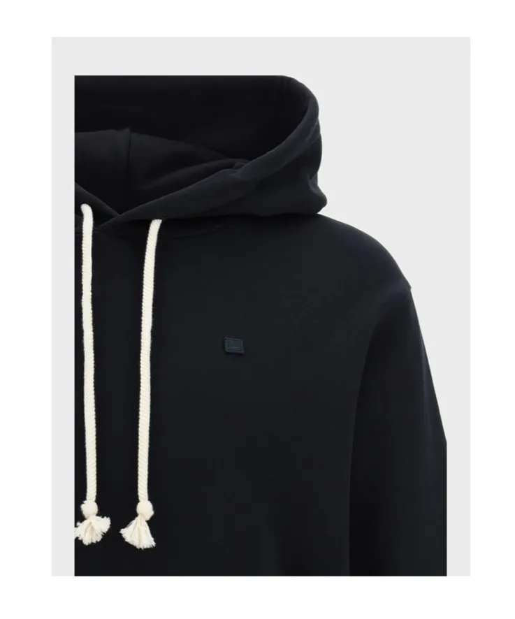 Logo Patch Drawstring Hoodie