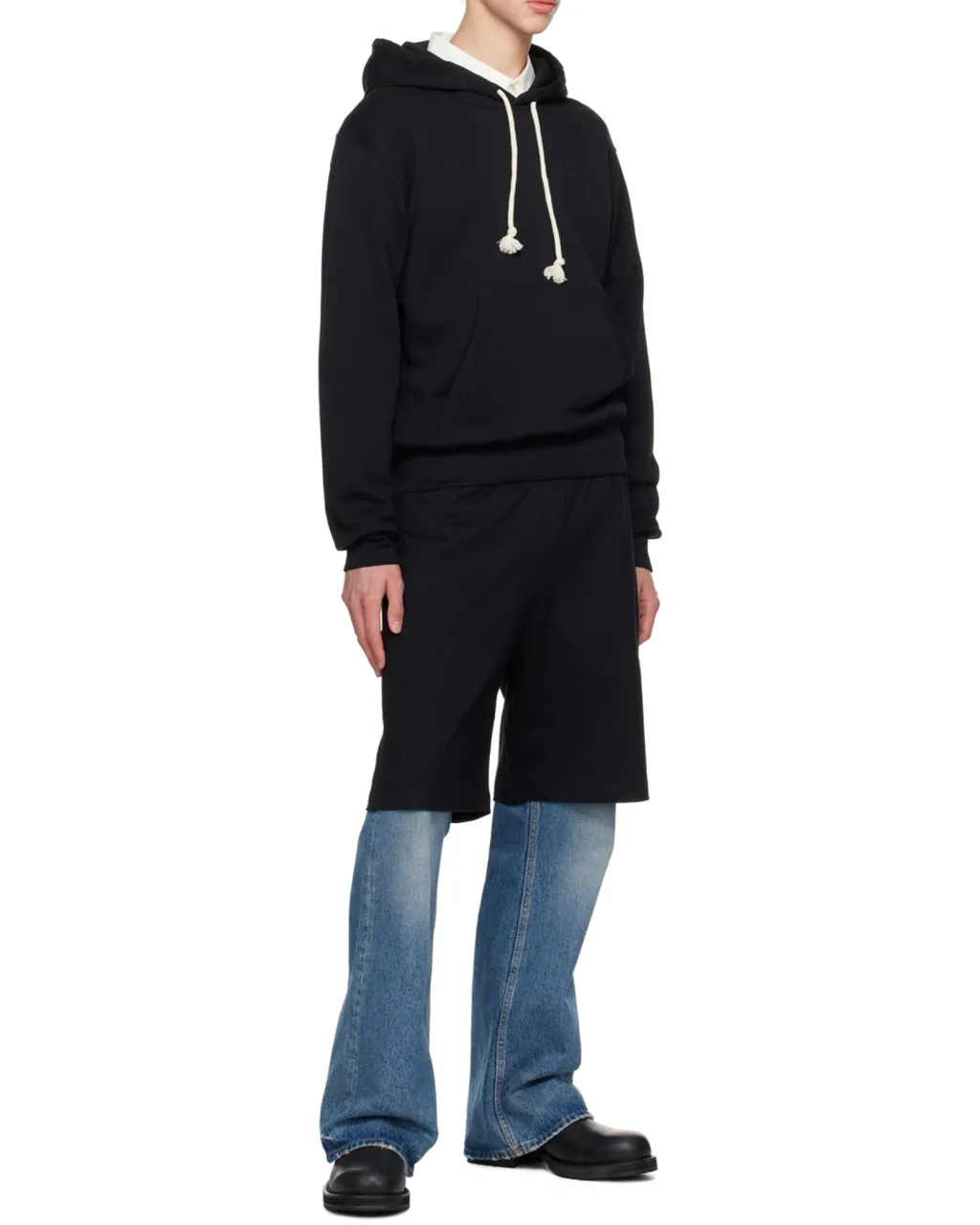 Logo Patch Drawstring Hoodie