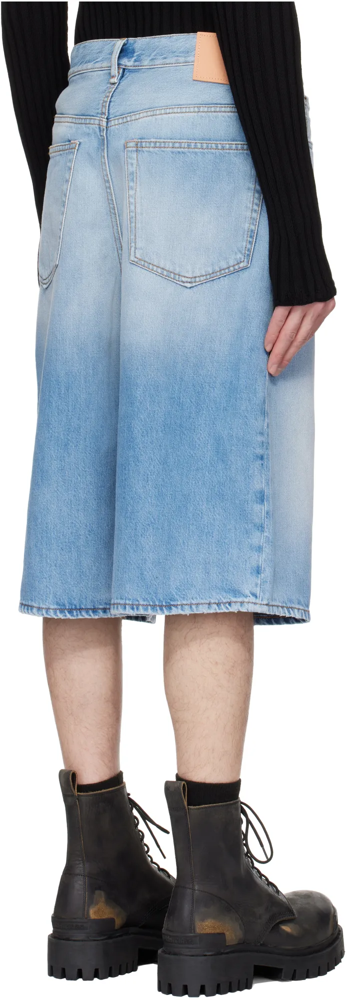 Straight-Leg Denim Shorts