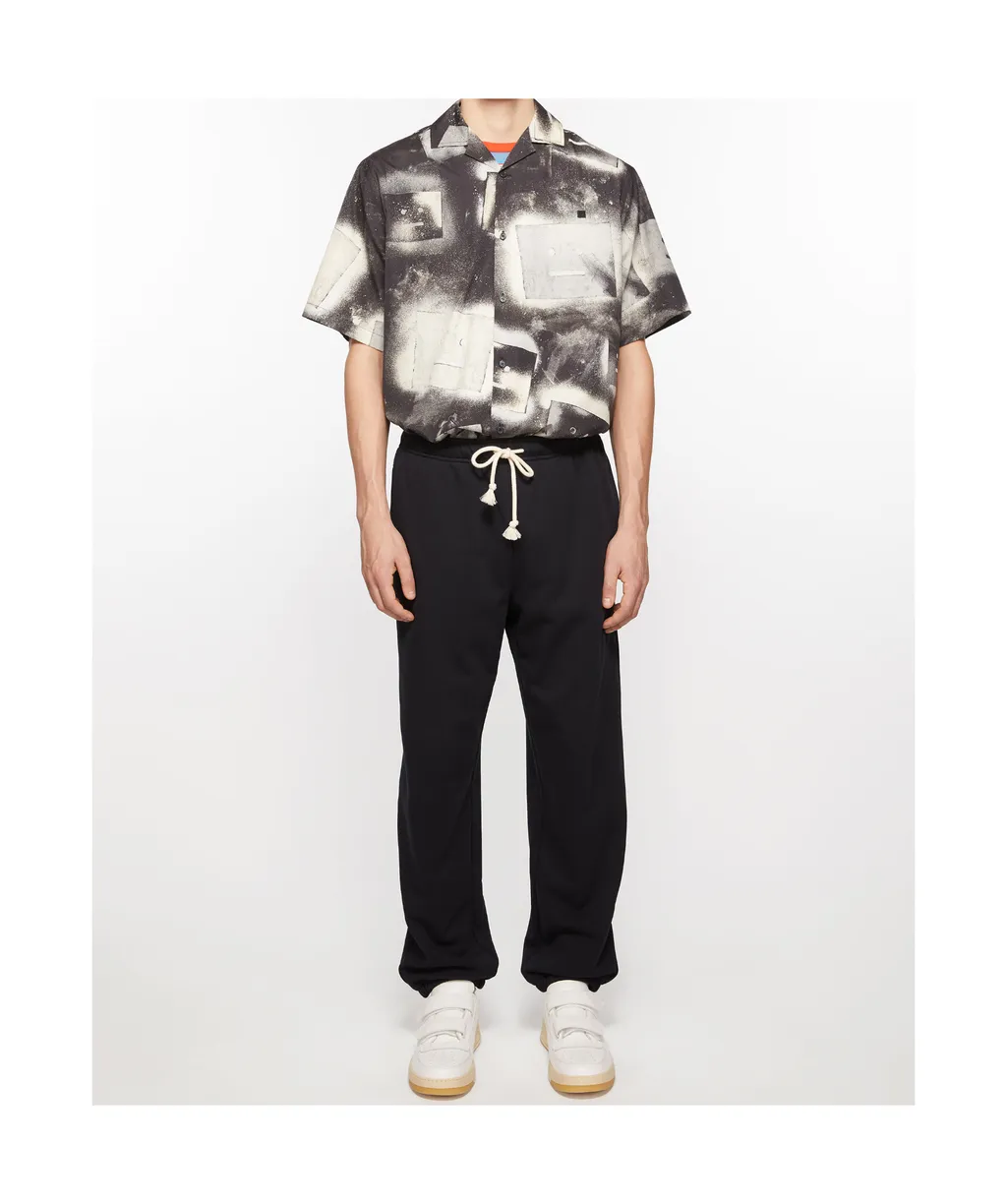 Face Logo Patch Drawstring Pants