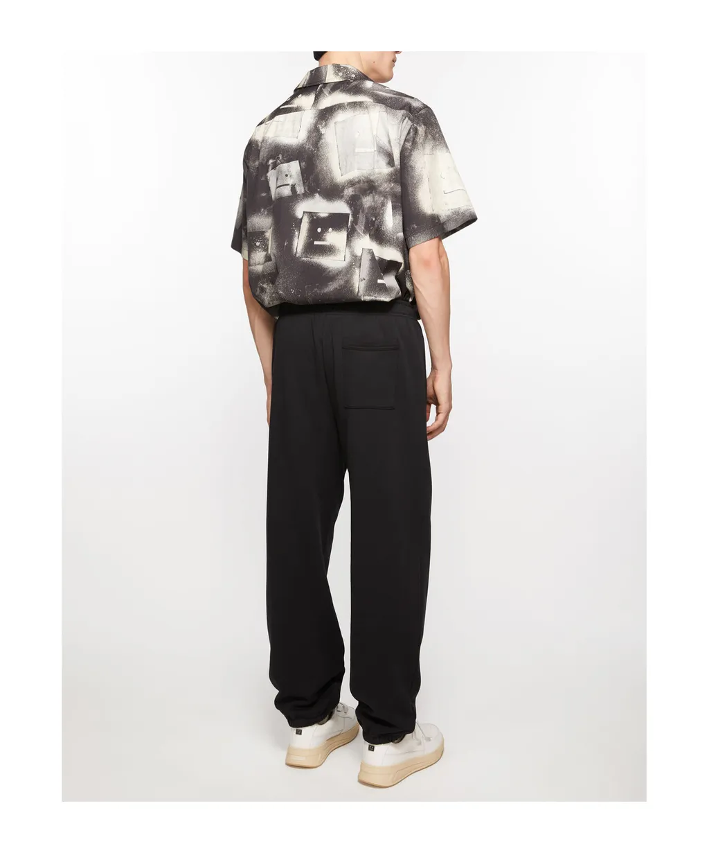 Face Logo Patch Drawstring Pants