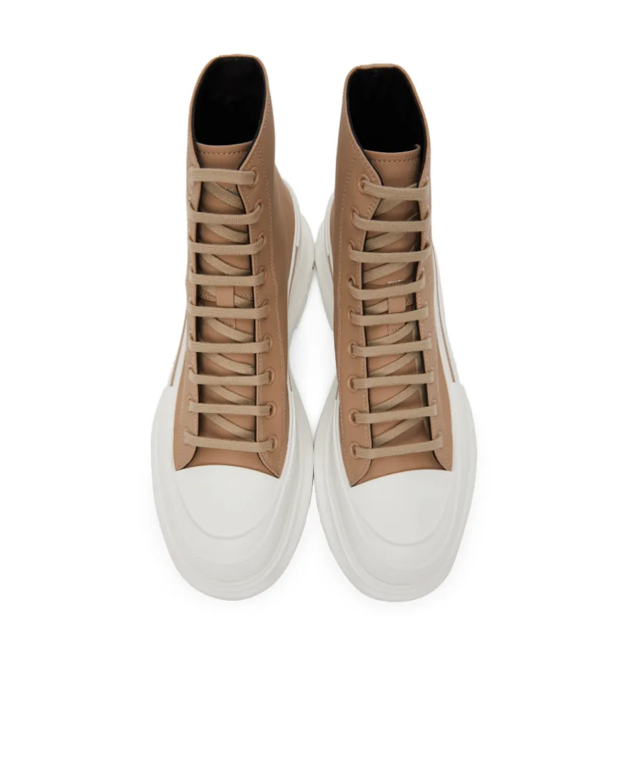 Debossed-Logo High Top Sneakers