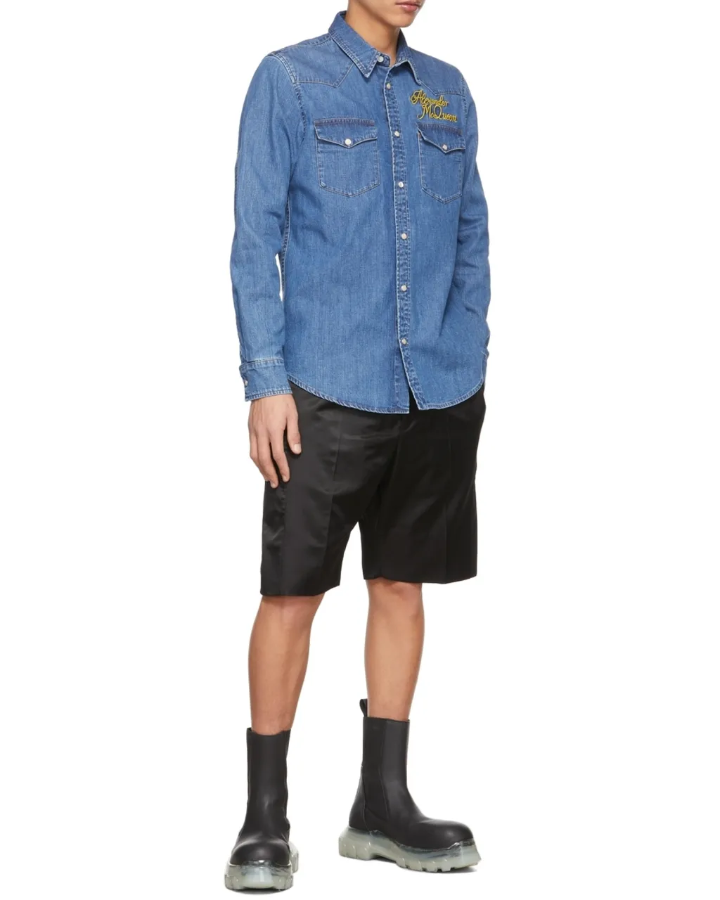 Logo Detailed Denim Shirt