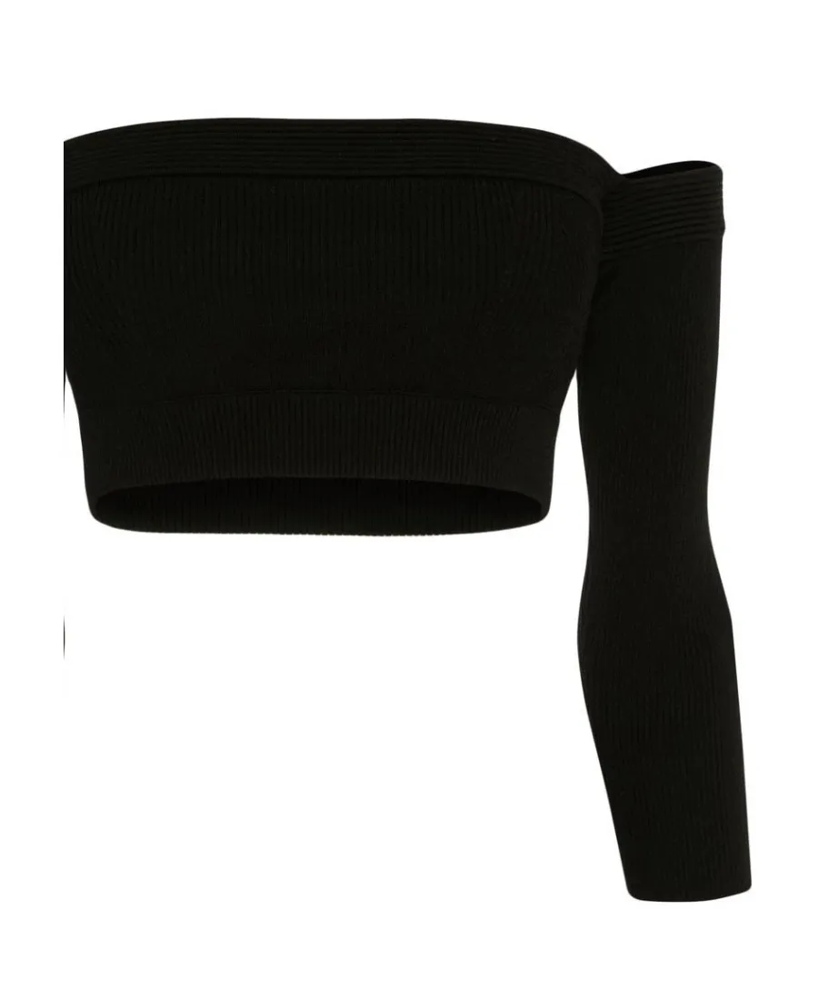 Long-Sleeve Bandeau Top