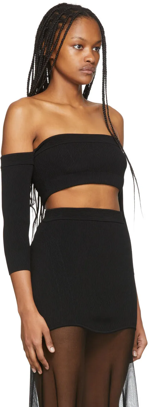 Long-Sleeve Bandeau Top