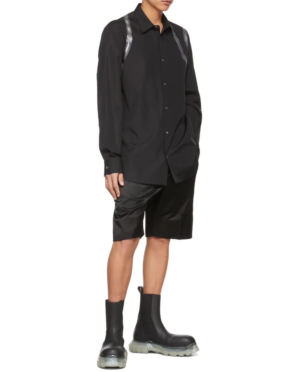 Satin Weave Knee-Length Shorts