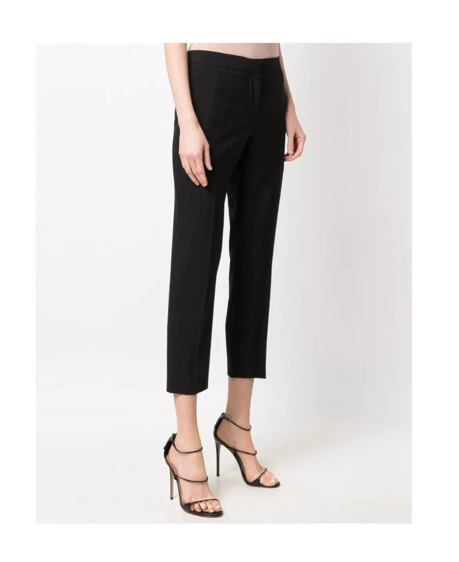 Cropped Slim Cut Trousers