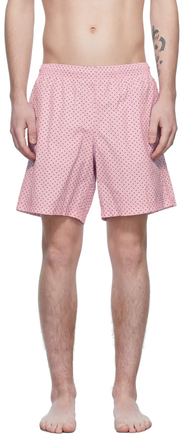 Skull Print Slip-On Swim Shorts