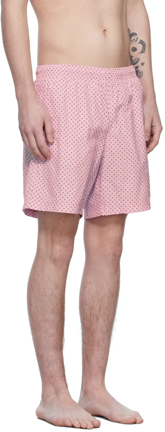 Skull Print Slip-On Swim Shorts