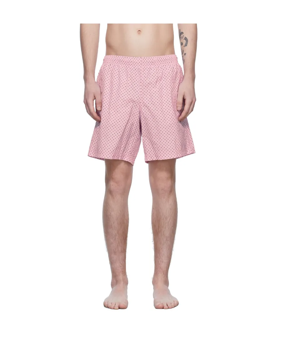 Skull Print Slip-On Swim Shorts