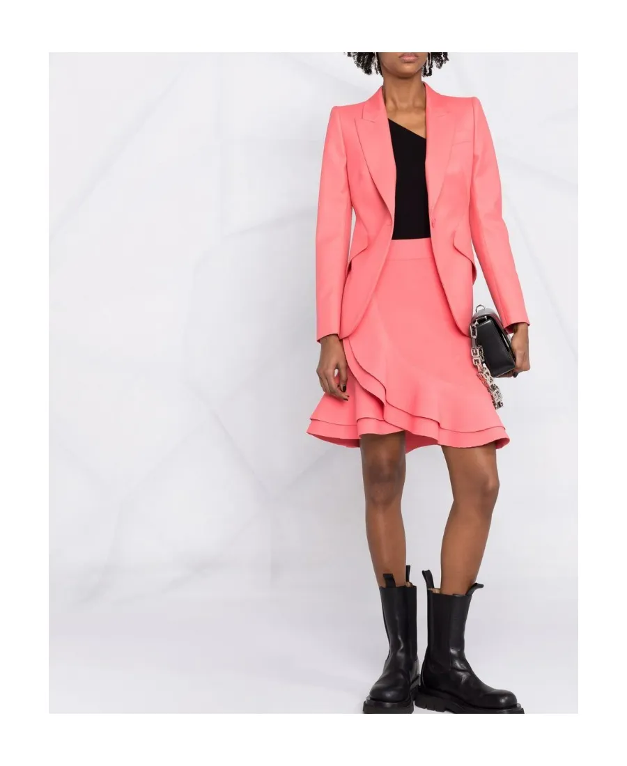 Ruffled Asymmetric Mini Skirt