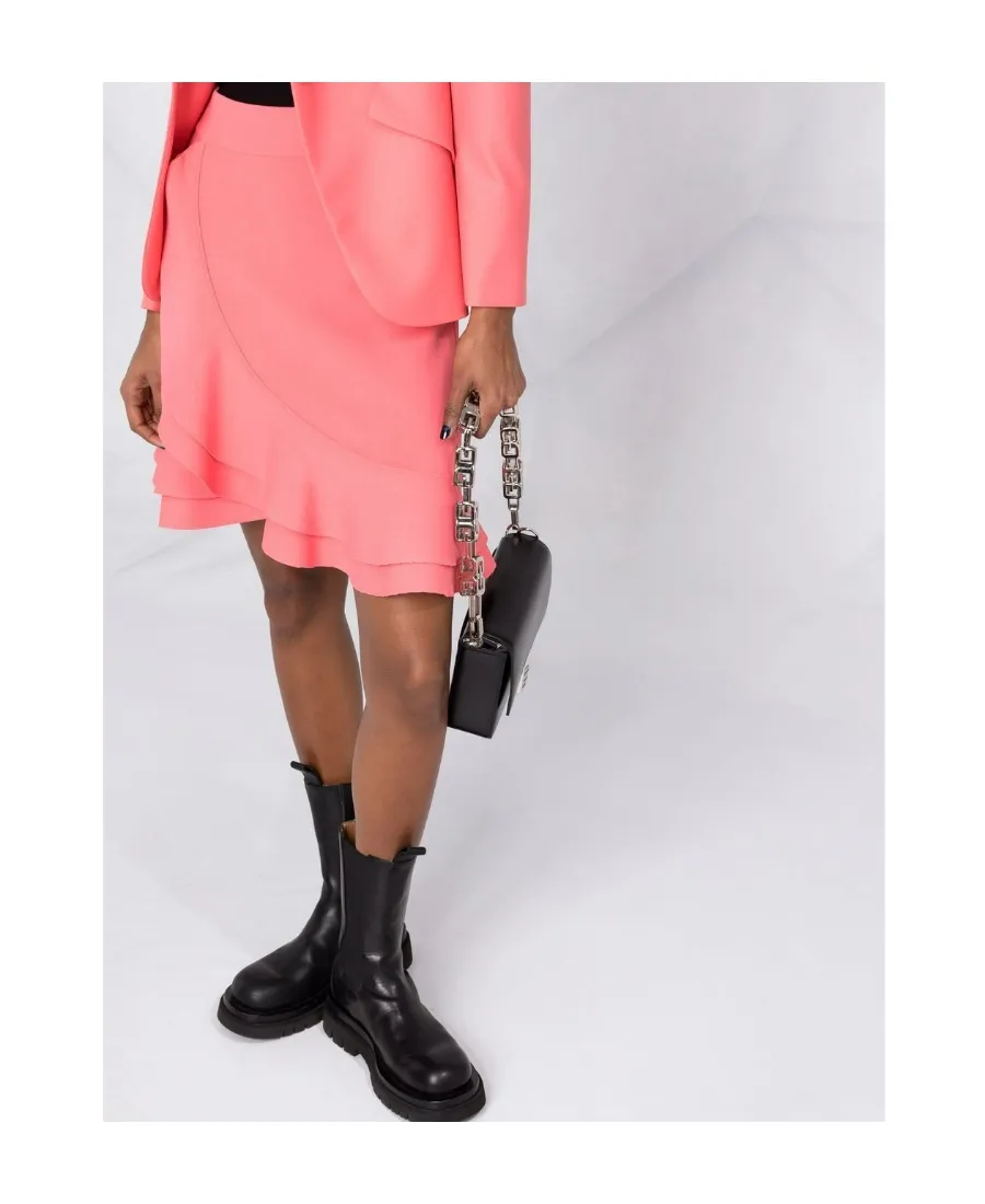 Ruffled Asymmetric Mini Skirt