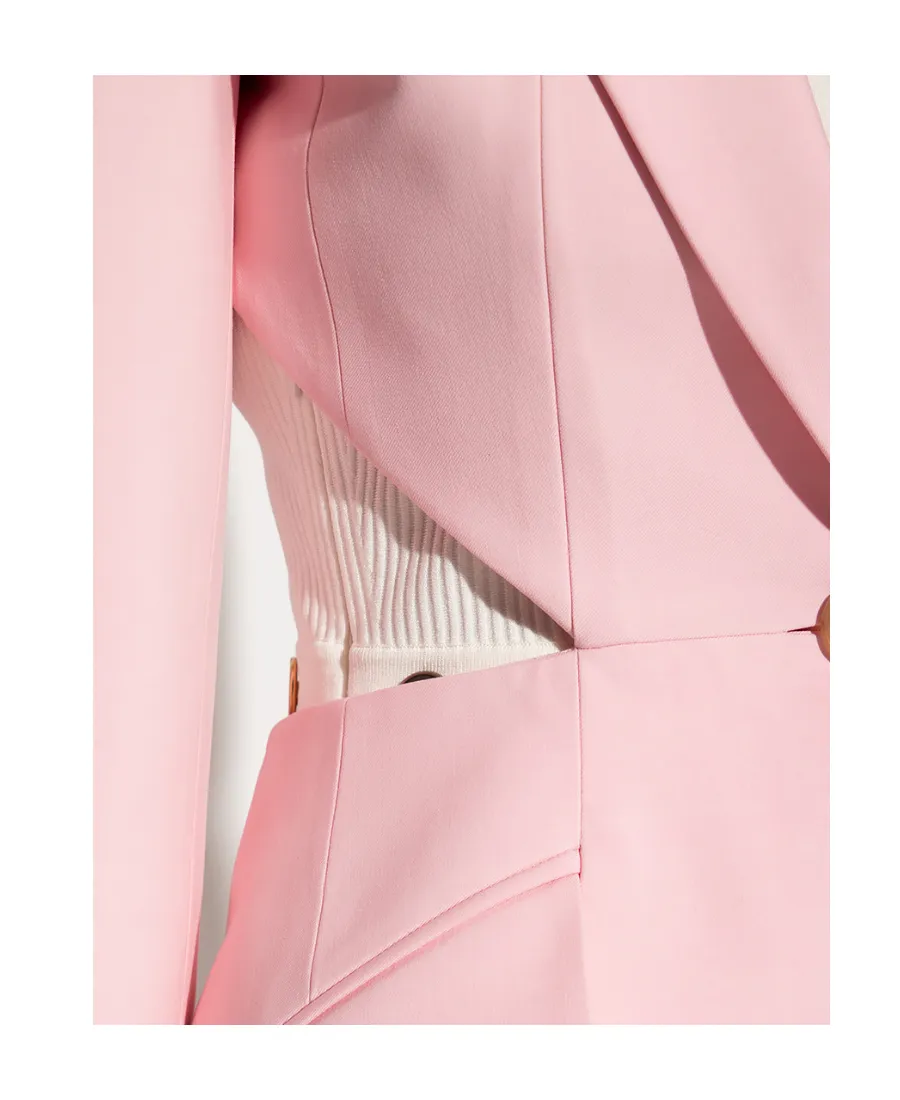 Cut-Out Detail Wool Blazer