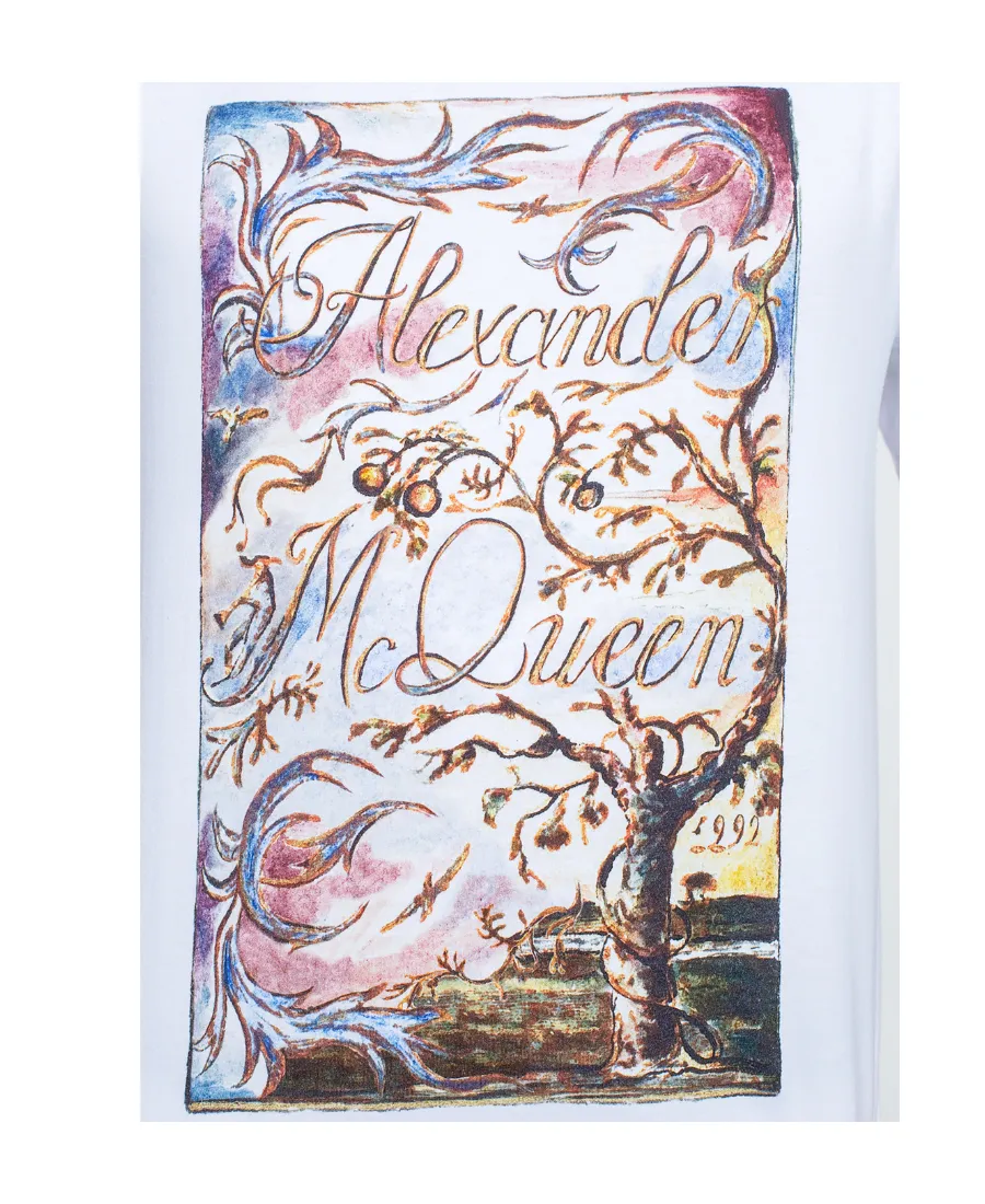 Nature-Print Cotton T-Shirt