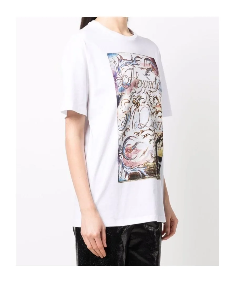 Nature-Print Cotton T-Shirt