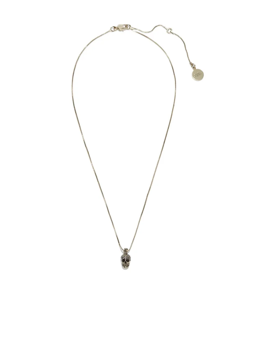 Pave Skull Pendant Necklace