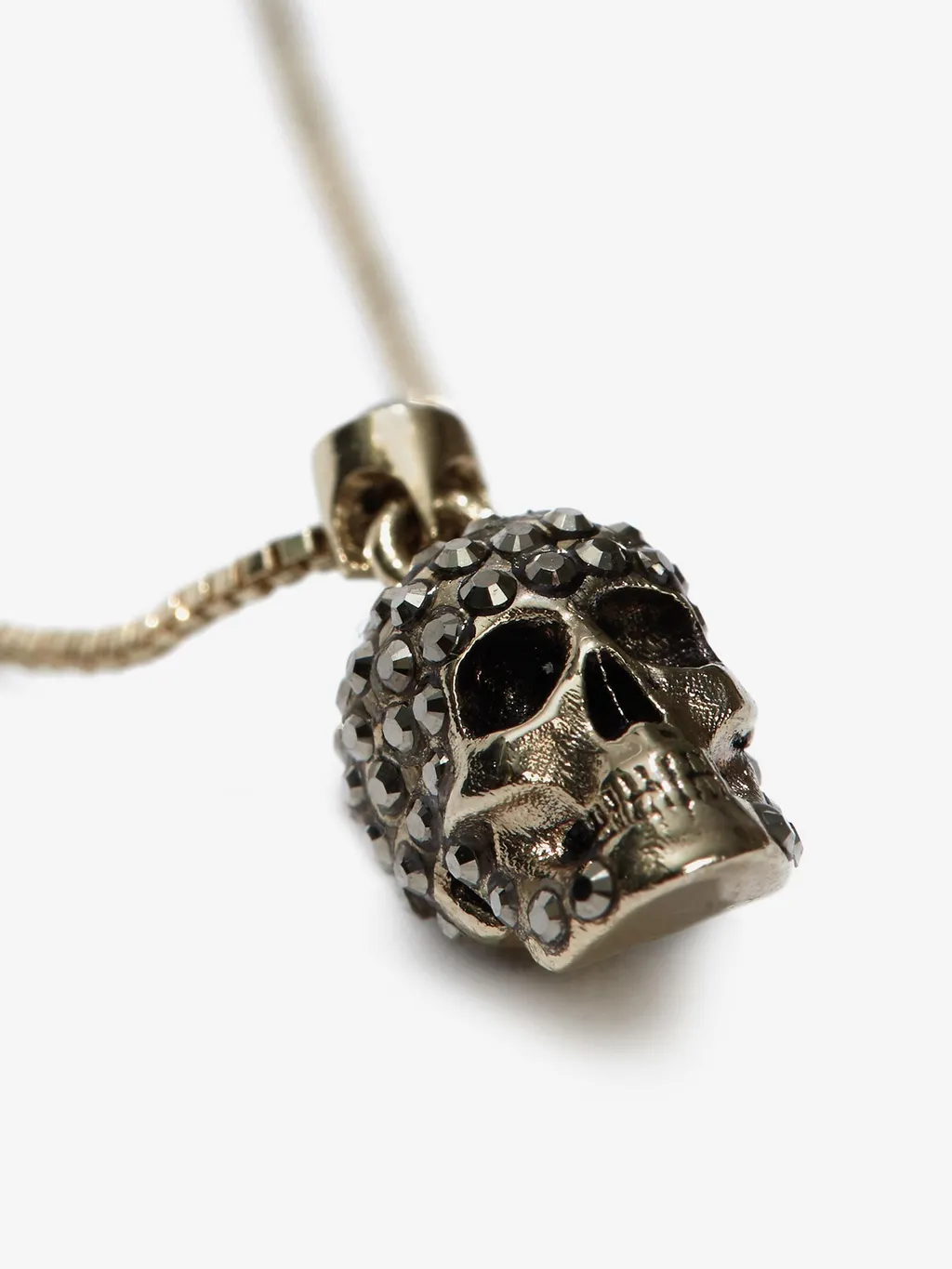 Pave Skull Pendant Necklace