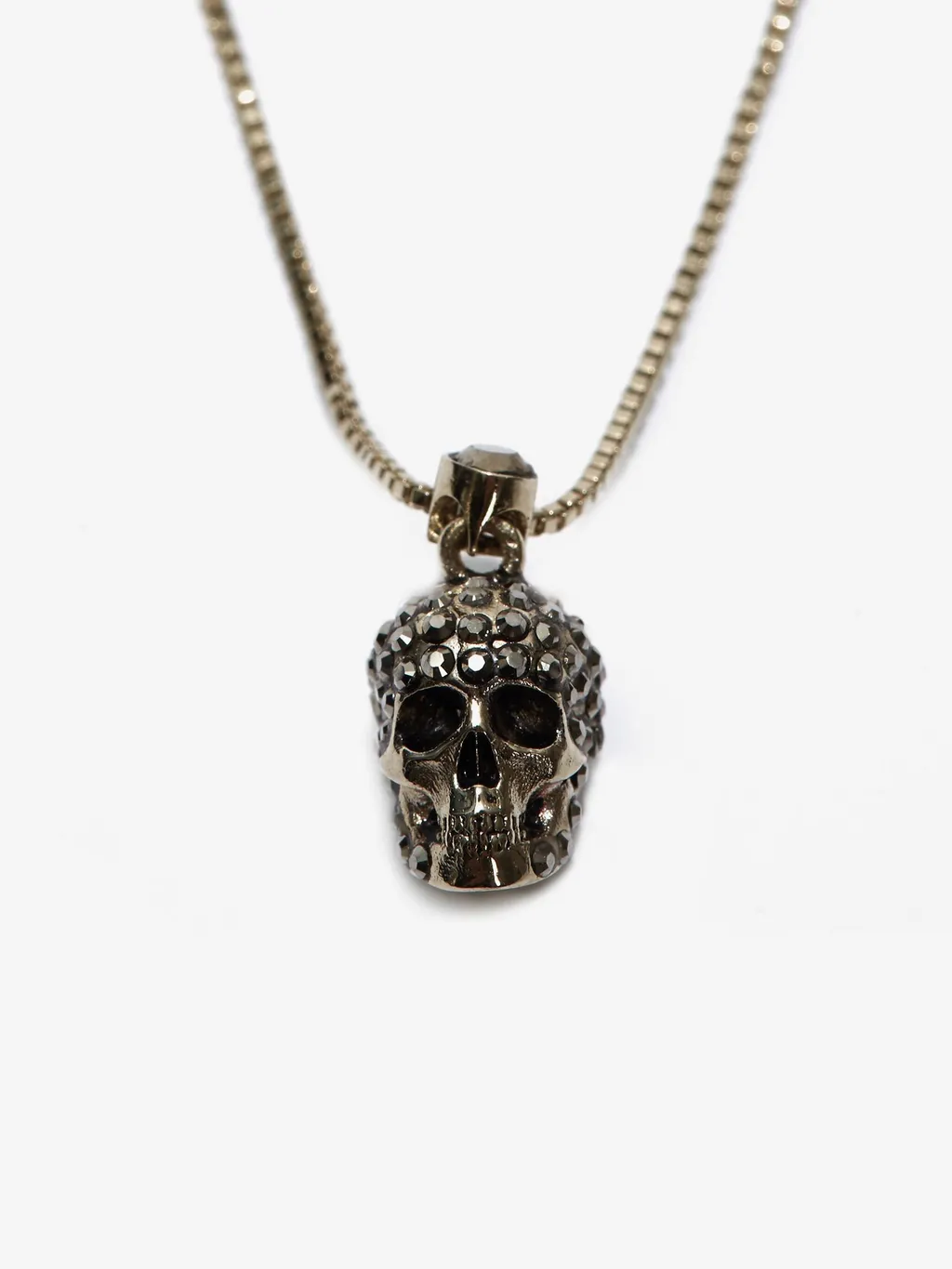 Pave Skull Pendant Necklace
