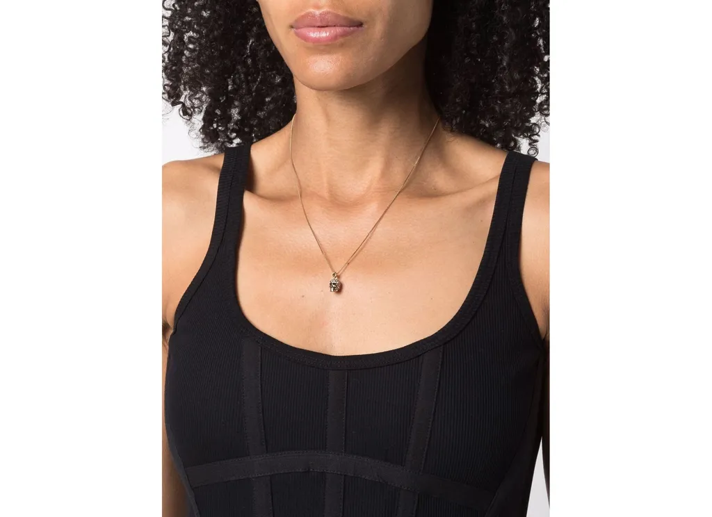 Pave Skull Pendant Necklace
