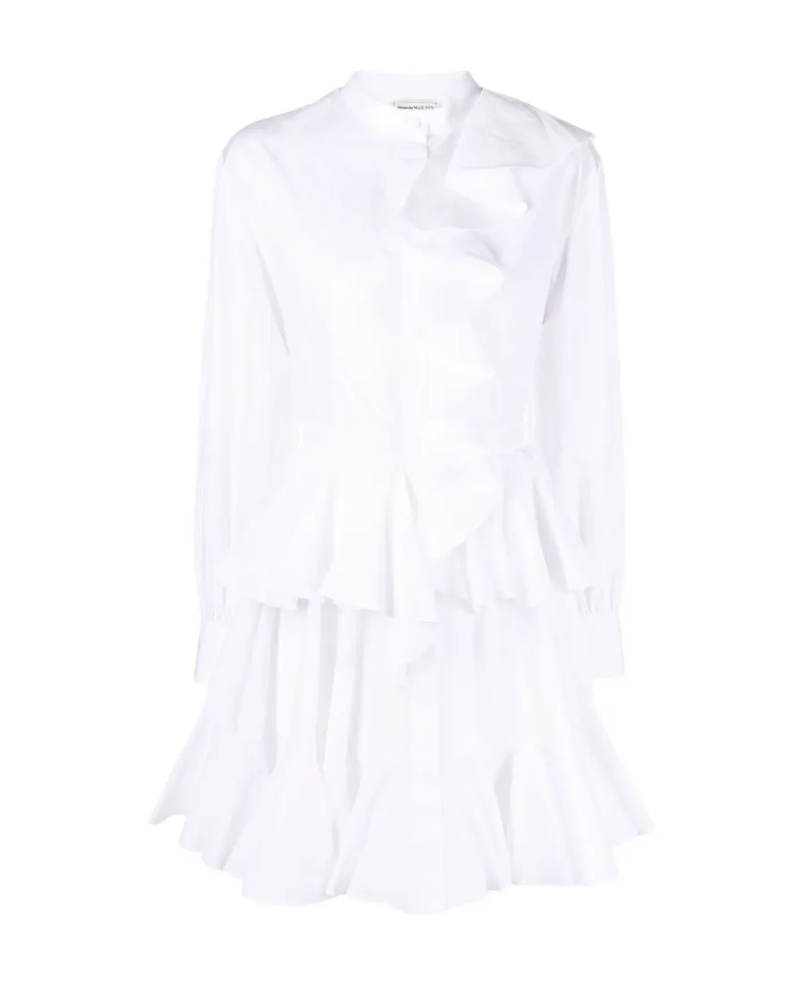 Ruffled Detail Mini Dress