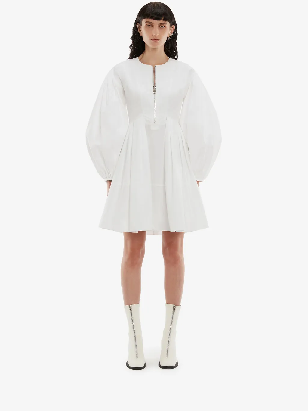 Cocoon Sleeve Zipped Mini Dress