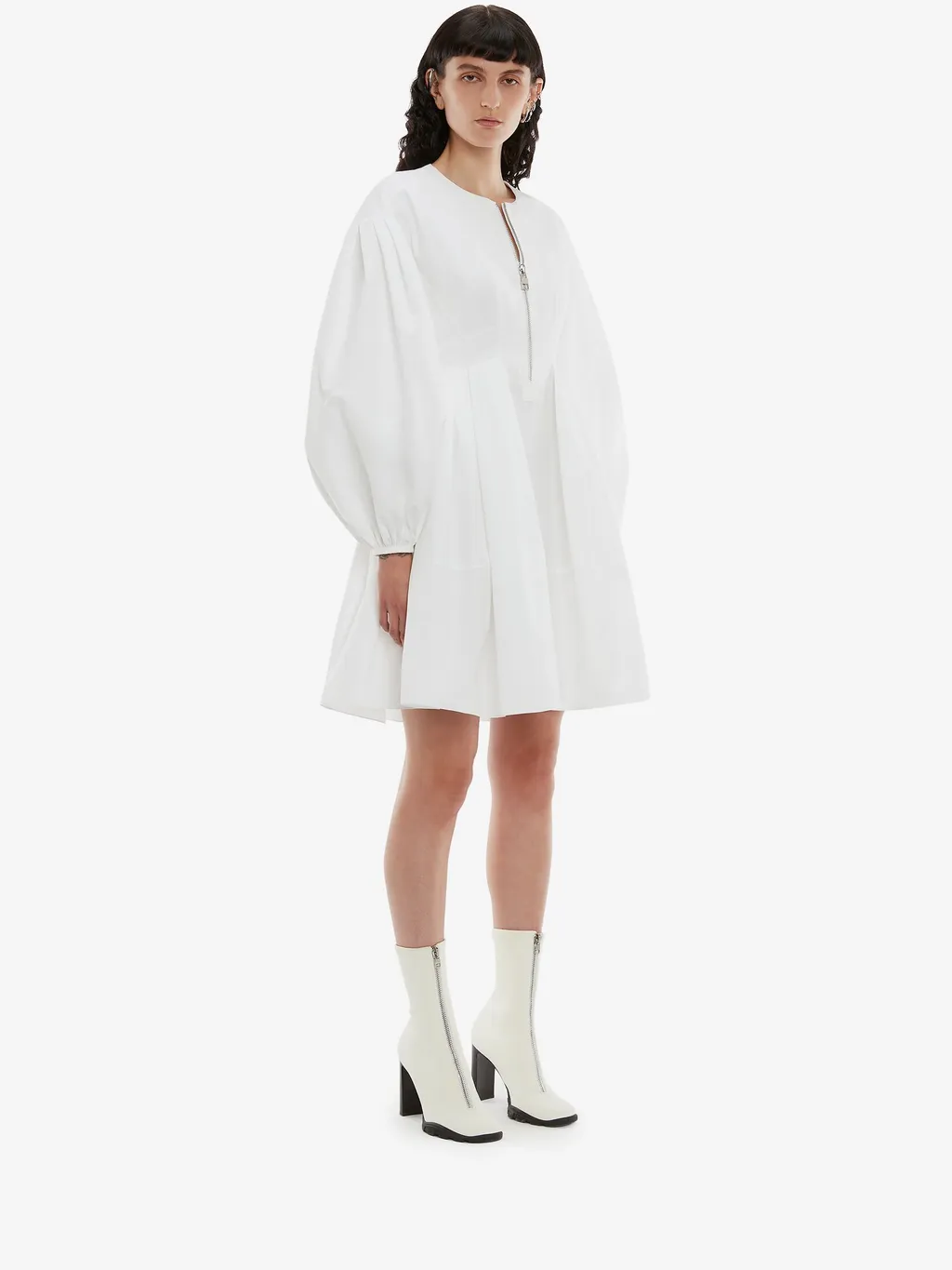 Cocoon Sleeve Zipped Mini Dress