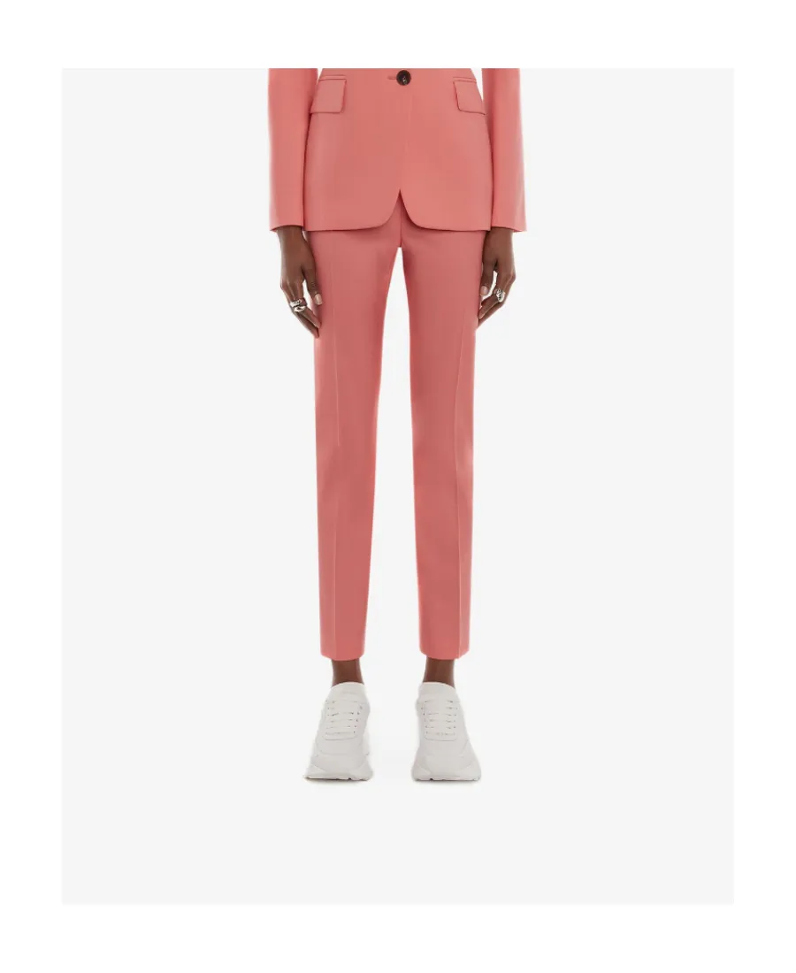 High-Waisted Tapered Trousers