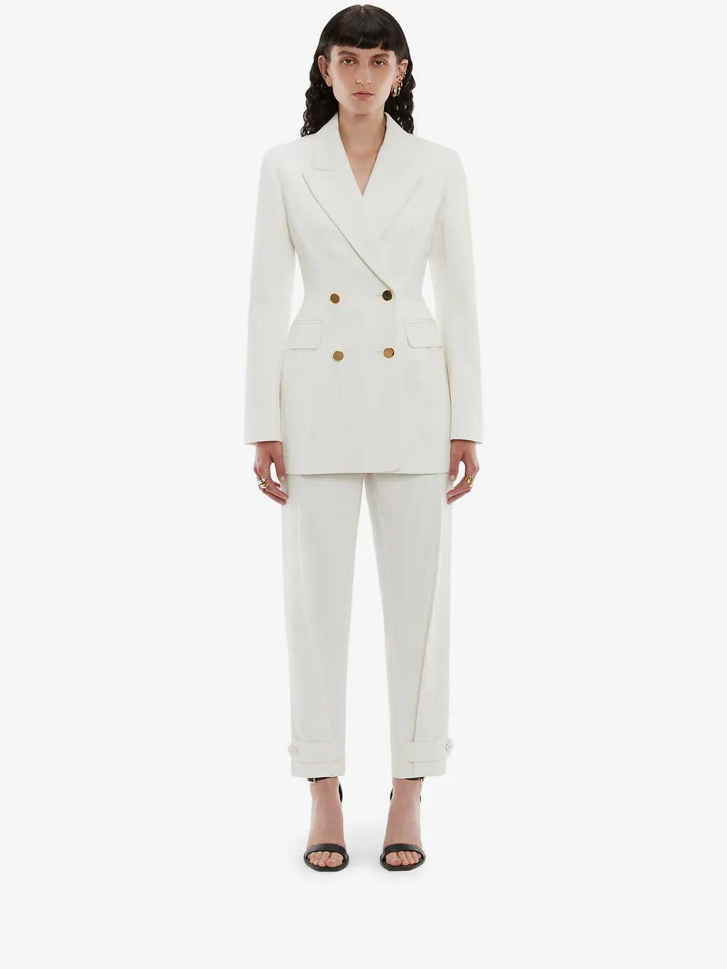 Double Breasted Buttoned Jacket