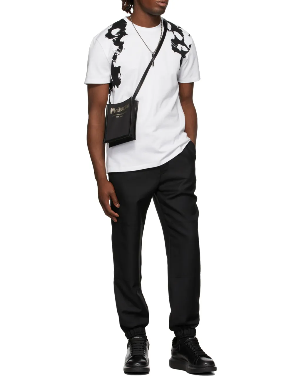 Graffiti Logo Printed Shoulder Bag