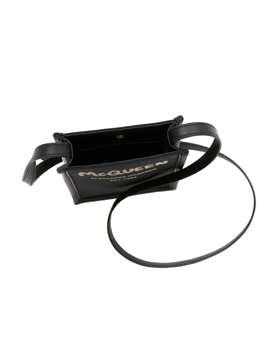 Graffiti Logo Printed Shoulder Bag
