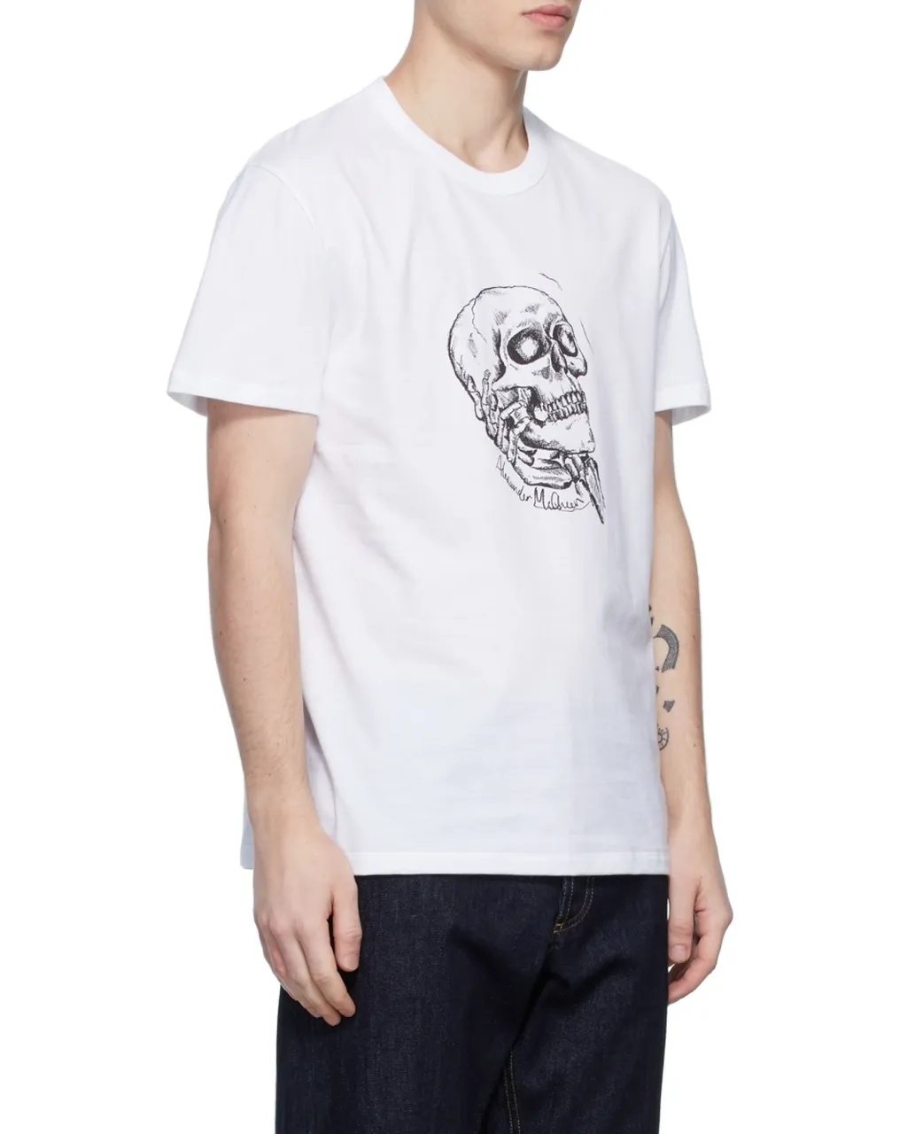 Skull Print Crewneck T-Shirt