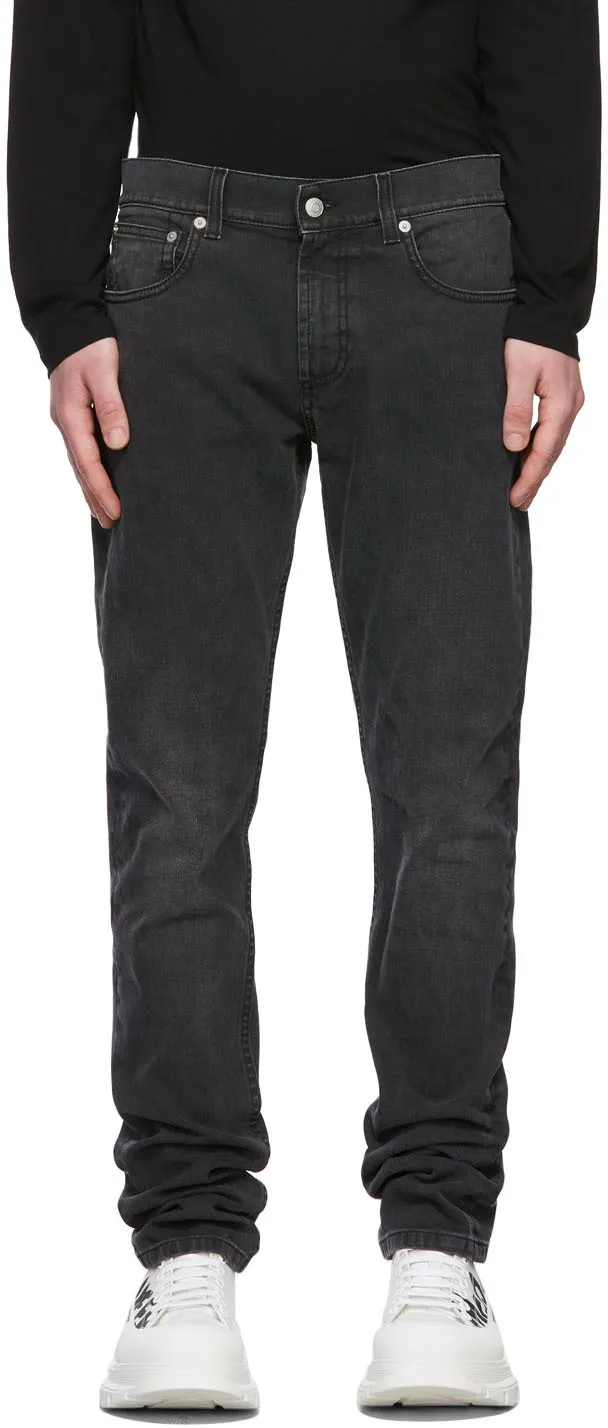 Graffiti Logo Embroidered Jeans