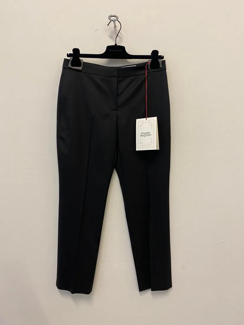 Cropped Straight Leg Trousers