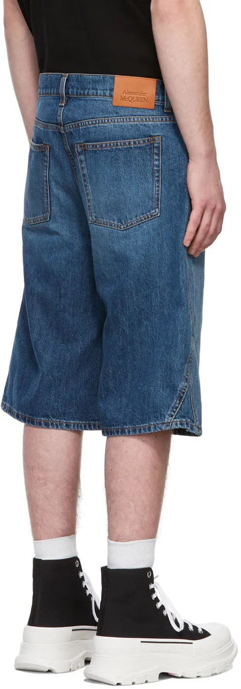Logo Patch Knee-Length Shorts