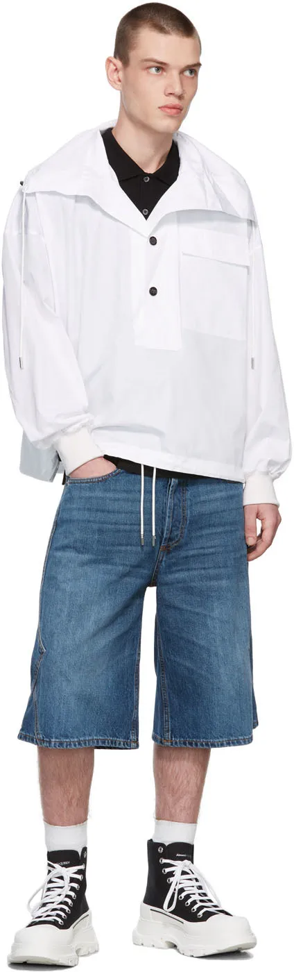Logo Patch Knee-Length Shorts