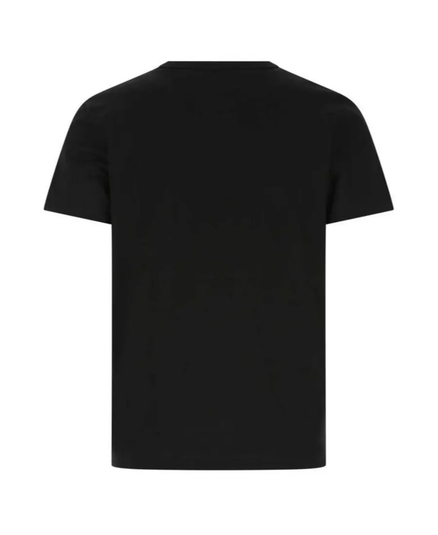 Skull Embroidered Crewneck T-Shirt