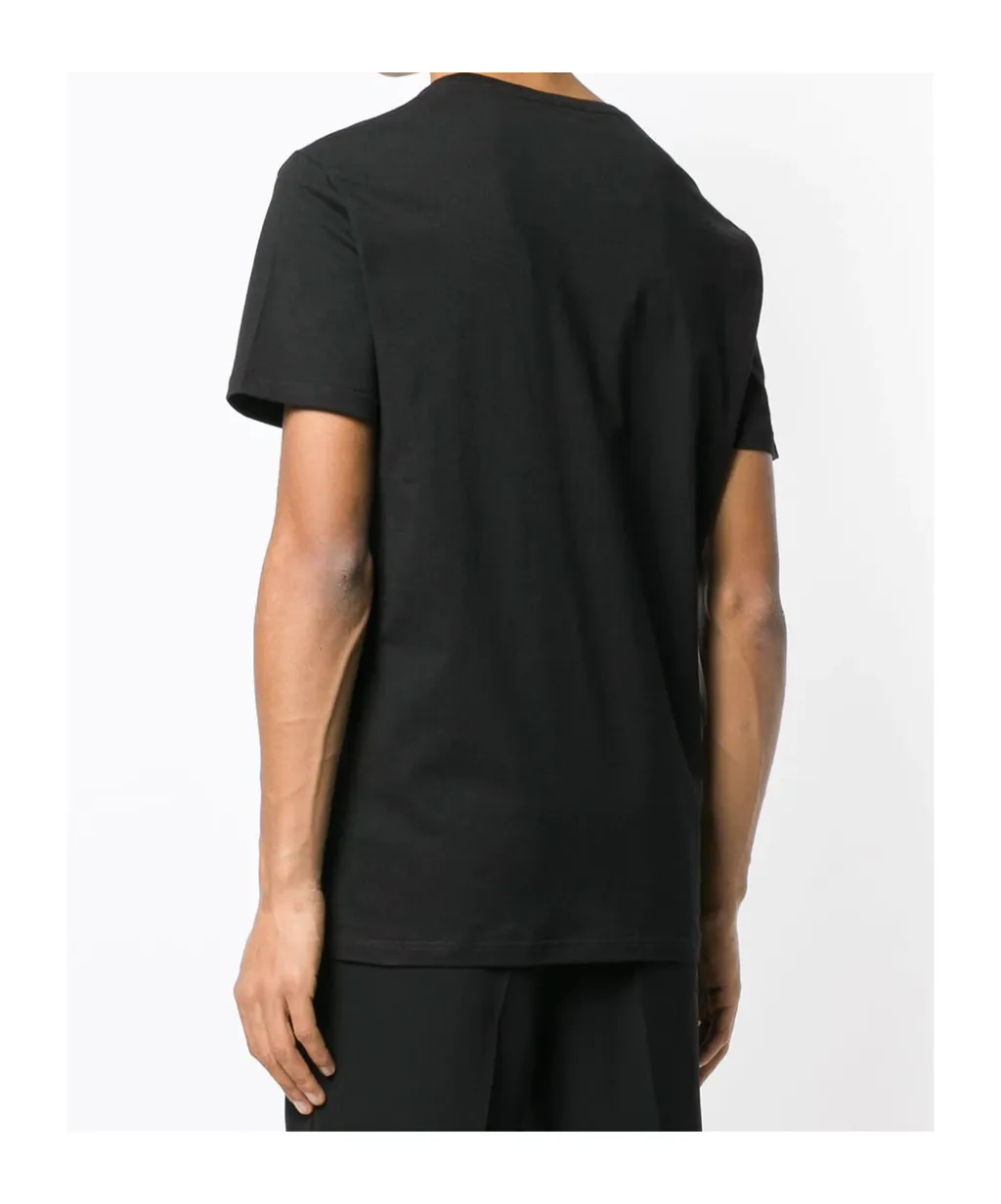 Open-Necked Black Shirt