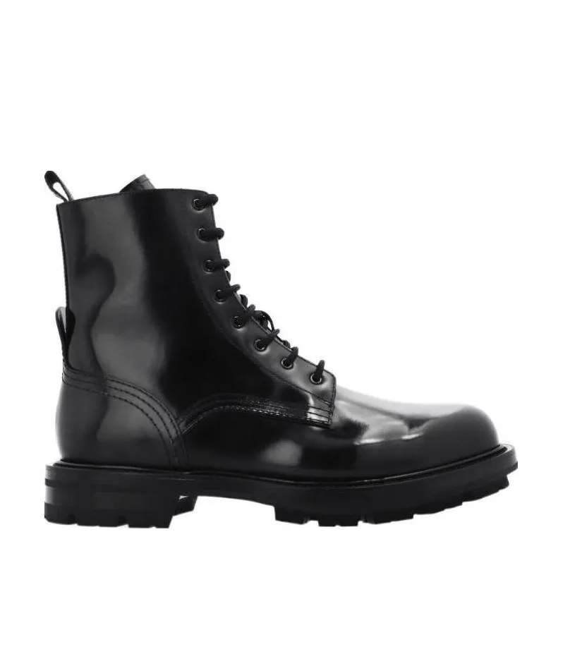 Polished Lace-Up Boots