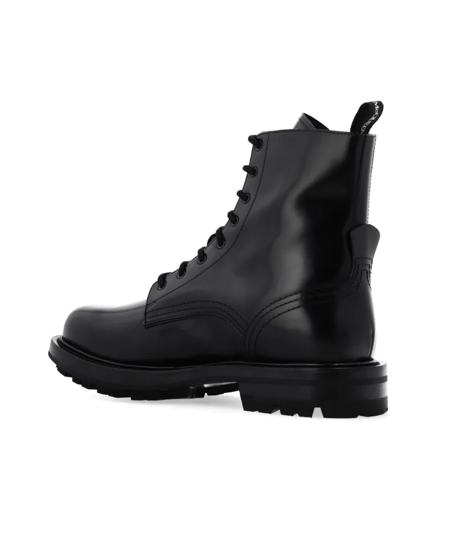Polished Lace-Up Boots